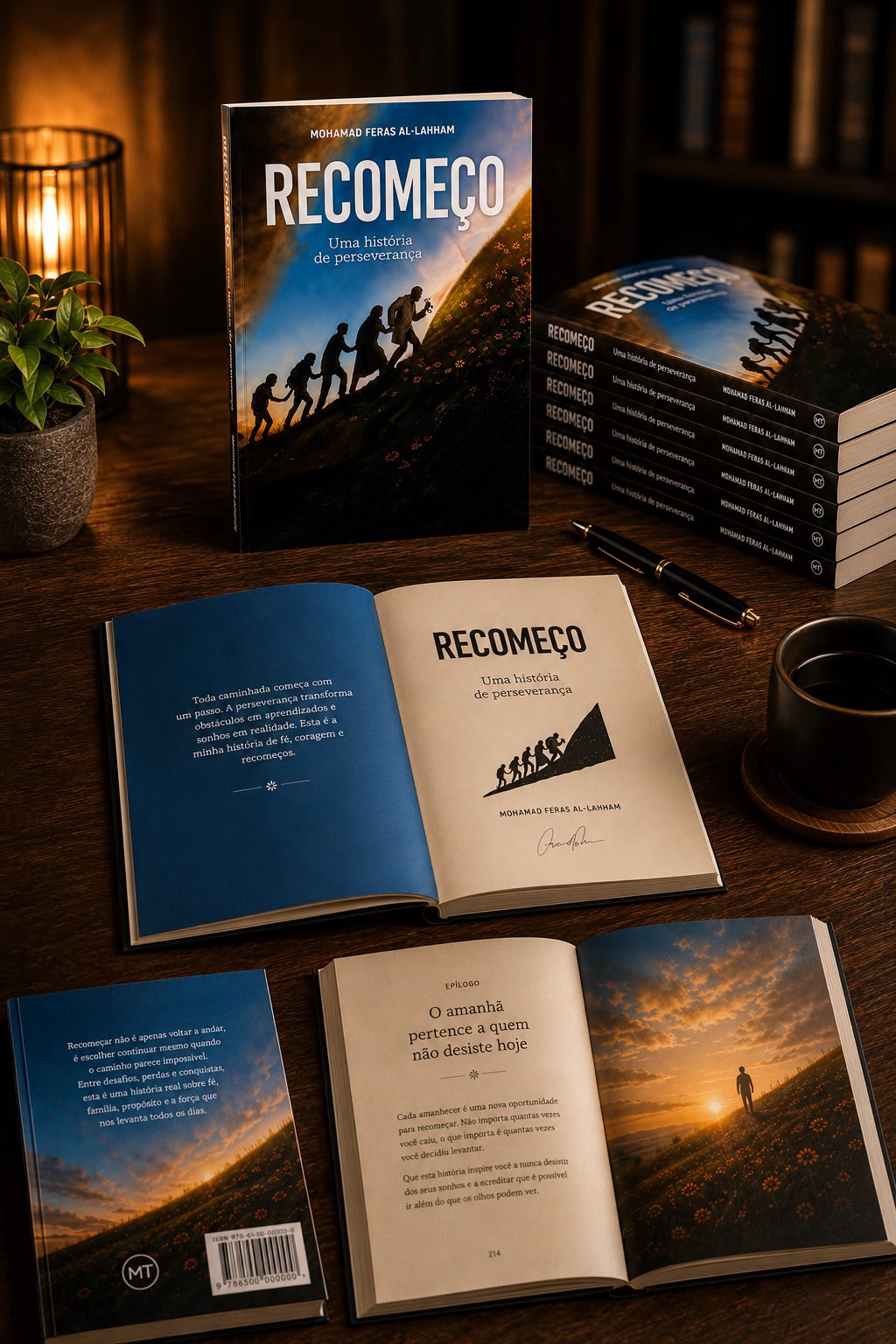 Uma página aberta do livro Recomeço