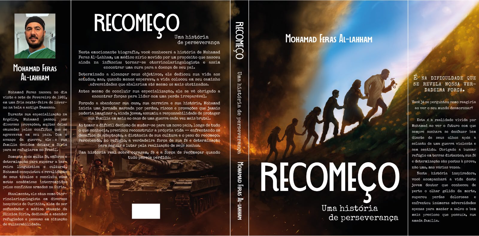Lombada do livro Recomeço